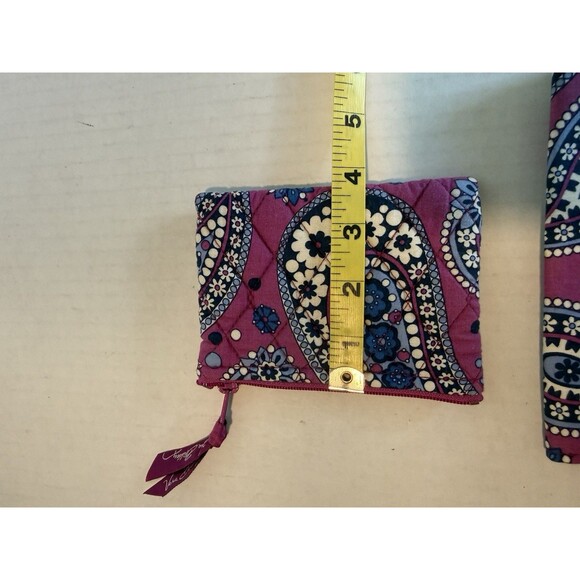 Vera Bradley Knot Just a Clutch Purse Boysenberry Paisley Pattern Retired 3 Pcs - Picture 10 of 16